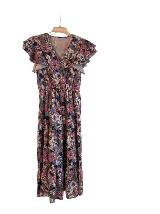 No Brand Dresses & Skirts - Unbranded vintage style boho floral tiered maxi dress Sz M
